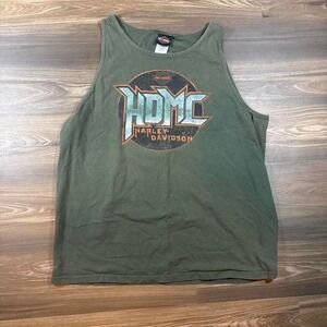 Harley Davidson green tank top with HDMC logo #bikerstyle #motorcycle